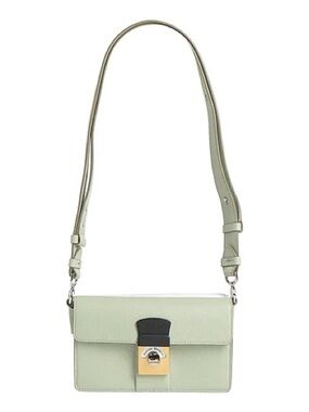 MAISON Margiela Sage Leather Crossbody Bag with Gold-Tone Lock